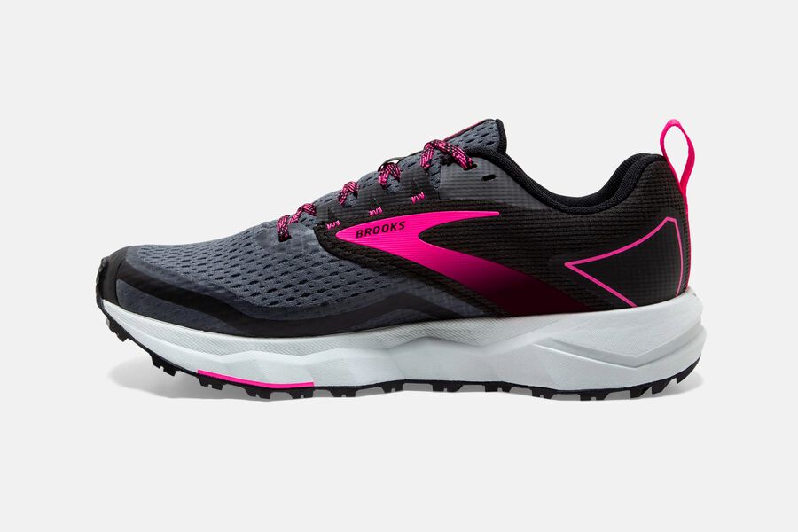 Divide 2 Trail Brooks Running Shoes NZ Womens - Black/Pink - XAIOKL-069